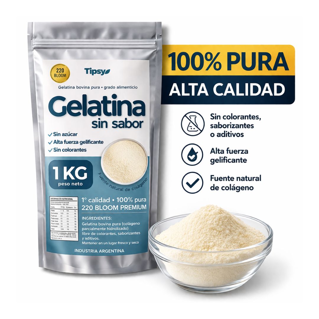 Gelatina Bovina Sin Sabor 1Kg