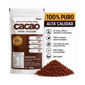 Cacao Natural No Alcalino 100g
