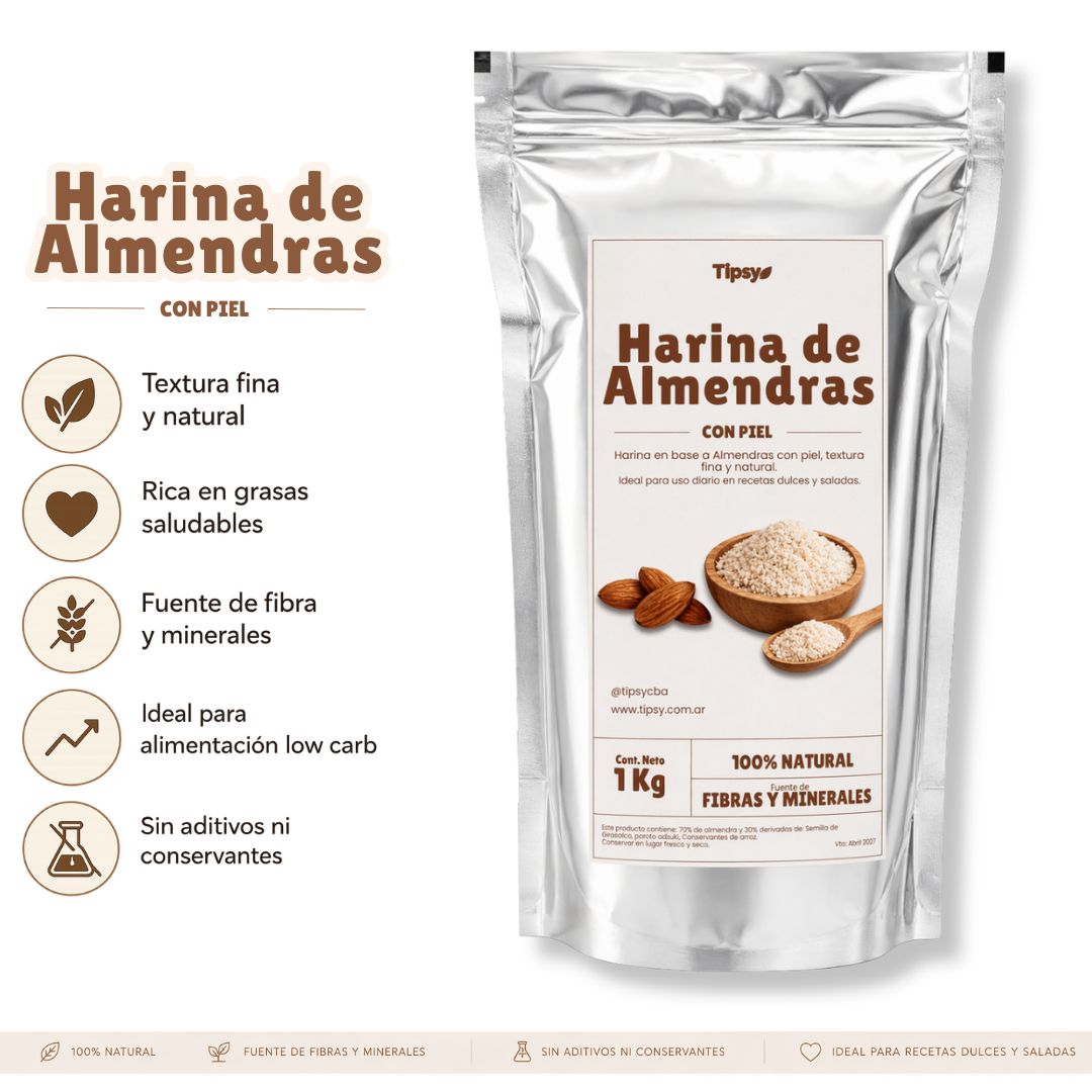 Harina de Almendras Con Piel 1Kg